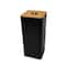 Household Essentials Square Metal Hamper with Wooden Lid